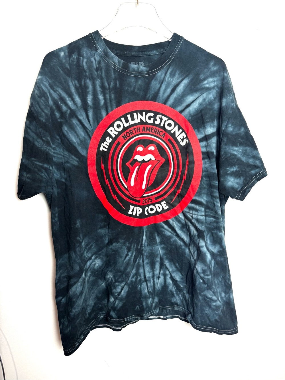 The Rolling Stones 2015 Zip Code Tour Tie Dye T-Shirt XL